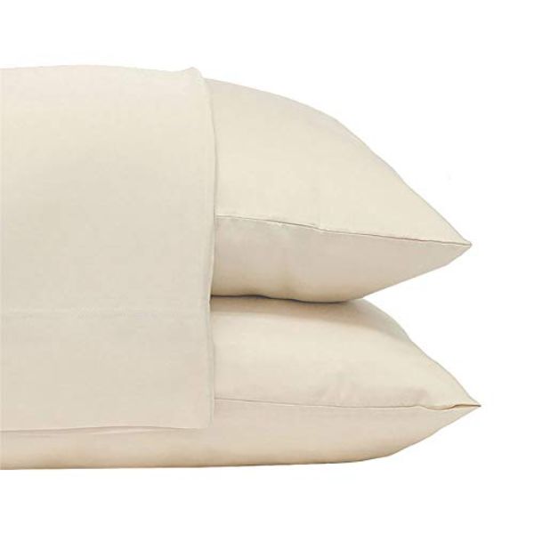 I0117124 Classic Bamboo Pillowcase Set for Unisex, Ivory - King Size - 2 Piece
