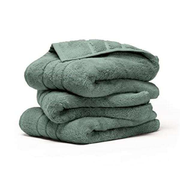 Picture of Cariloha I0117049 16 x 30 in. Bamboo Hand Towel Set for Unisex, Ocean Mist - 3 Piece