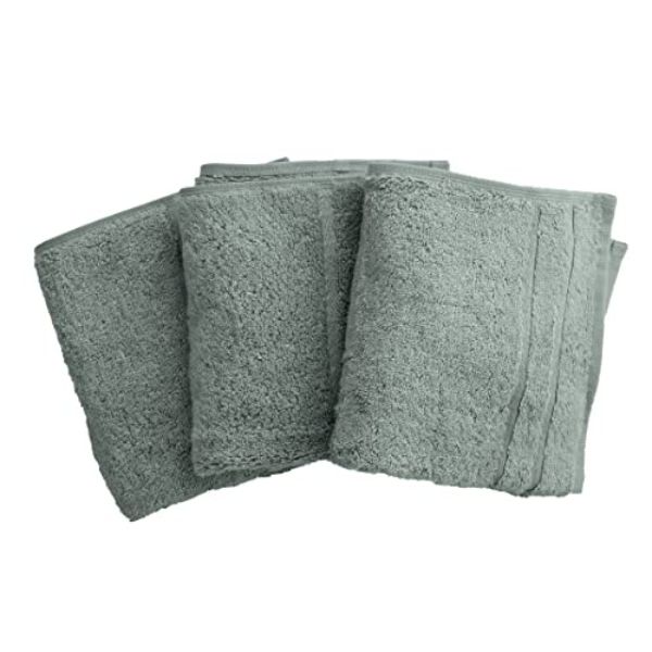 Picture of Cariloha I0117081 13 x 13 in. Bamboo Washcloths Set for Unisex, Ocean Mist - 3 Piece
