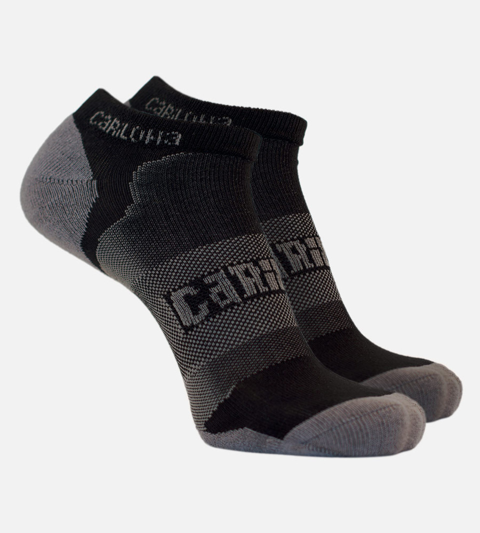 I0117033 Bamboo Athletic Socks for Women, Carbon & Black - Small & Medium - Set of 2 -  Cariloha