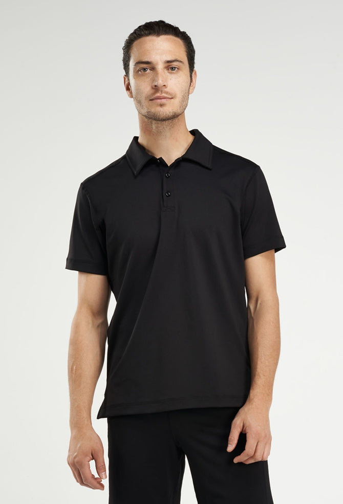 I0109938 Golf Shirt for Men, Black - 2XL