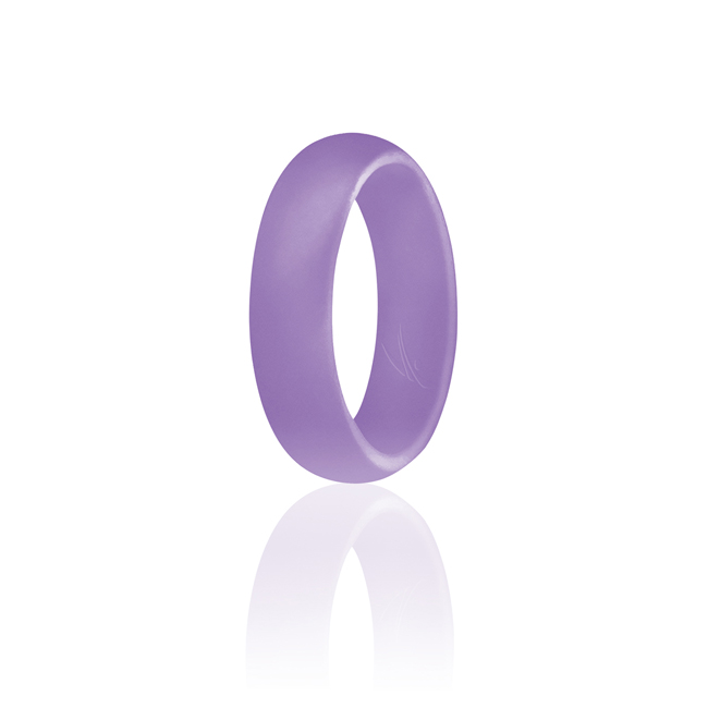 I0109080 Women Silicone Wedding Ring for Dome Style, Lavander - 9 mm Ring