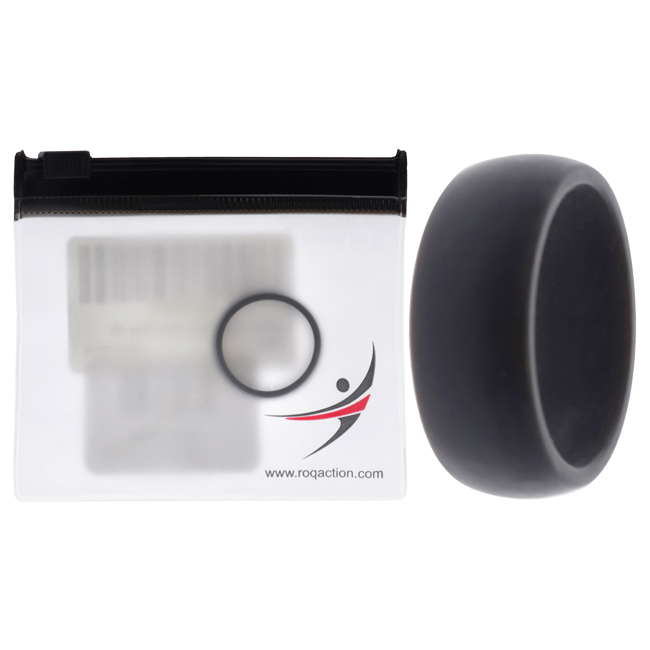 I0117588 Men Silicone Wedding Ring, Grey - 10 mm Ring