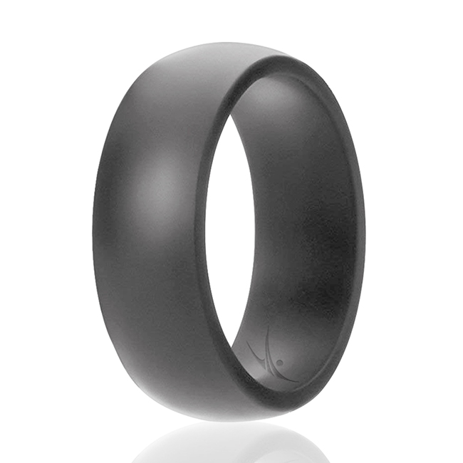 I0117591 Men Silicone Wedding Ring, Grey - 13 mm Ring