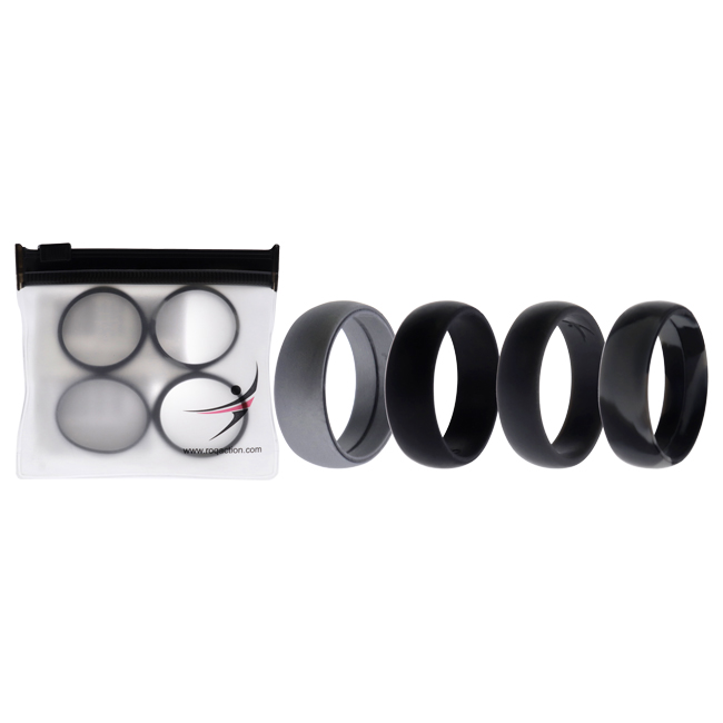 I0117604 Men Silicone Wedding Ring, Black & Camo - 4 x 16 mm Ring