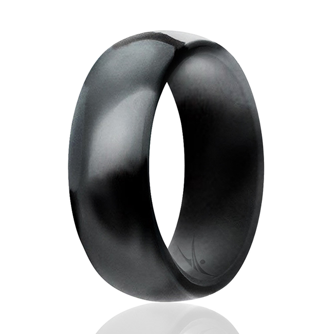 I0118706 Men Silicone Wedding Ring, Black & Camo - 16 mm Ring