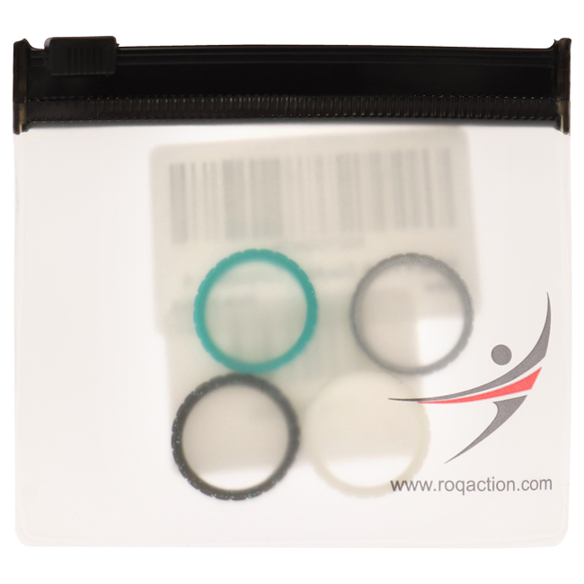I0117444 Women Silicone Wedding Stackble Lines Ring Set, Turquoise - 4 x 4 mm Ring