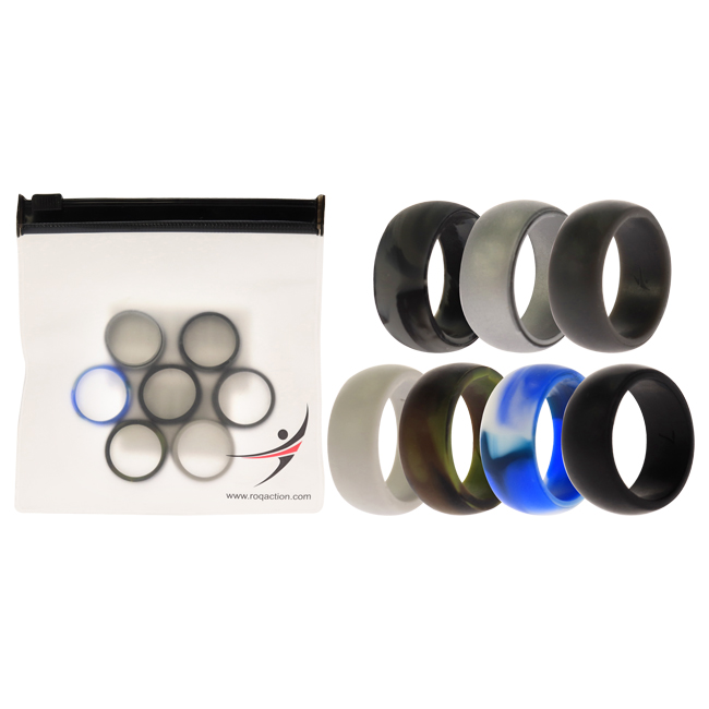 I0117459 Men Silicone Wedding Ring Set, Camo - 7 x 7 mm Ring