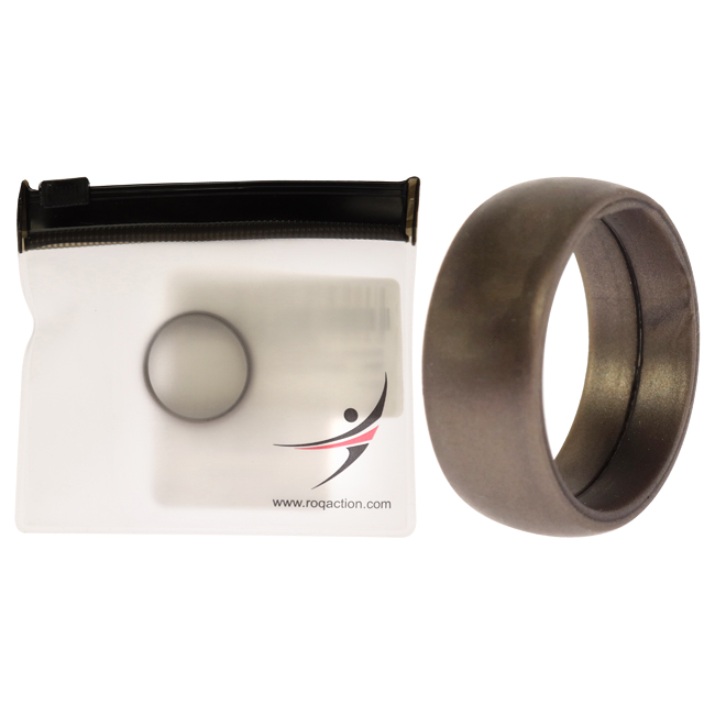 I0117508 Men Silicone Wedding Ring, Silver - 11 mm Ring