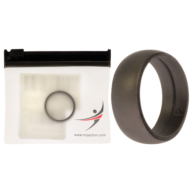 I0117509 Men Silicone Wedding Ring, Silver - 12 mm Ring