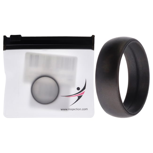I0117511 Men Silicone Wedding Ring, Silver - 14 mm Ring
