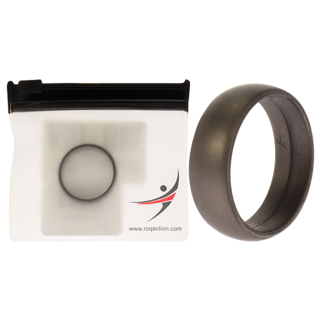 I0117512 Men Silicone Wedding Ring, Silver - 15 mm Ring