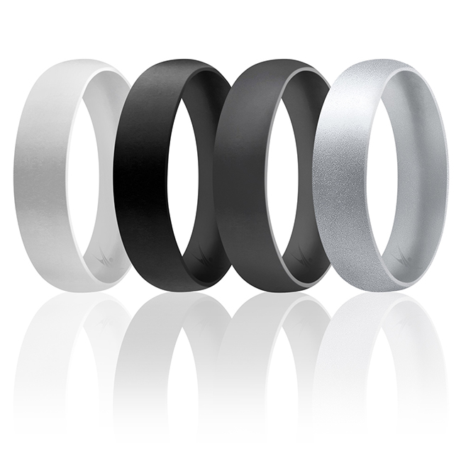 I0117541 Men Silicone Wedding 6 mm Smooth Ring - 10 mm Ring