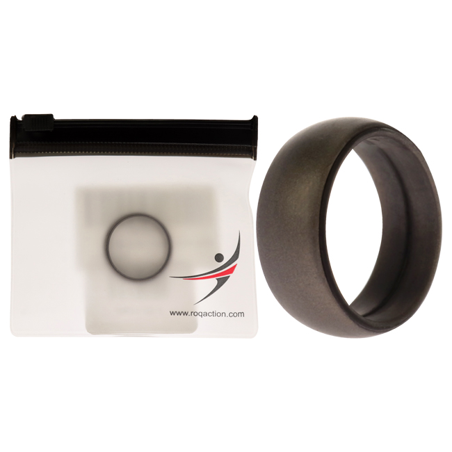 I0117658 Men Silicone Wedding Ring, Silver - 10 mm Ring