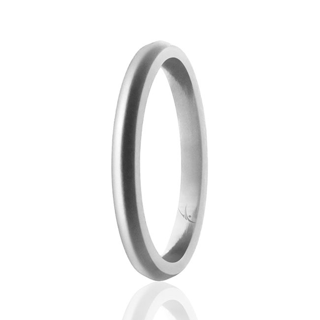 I0117688 Women Silicone Wedding Stackble Point Single Ring, Silver - 9 mm Ring