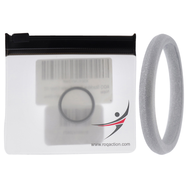 I0117689 Women Silicone Wedding Stackble Point Single Ring, Silver - 10 mm Ring