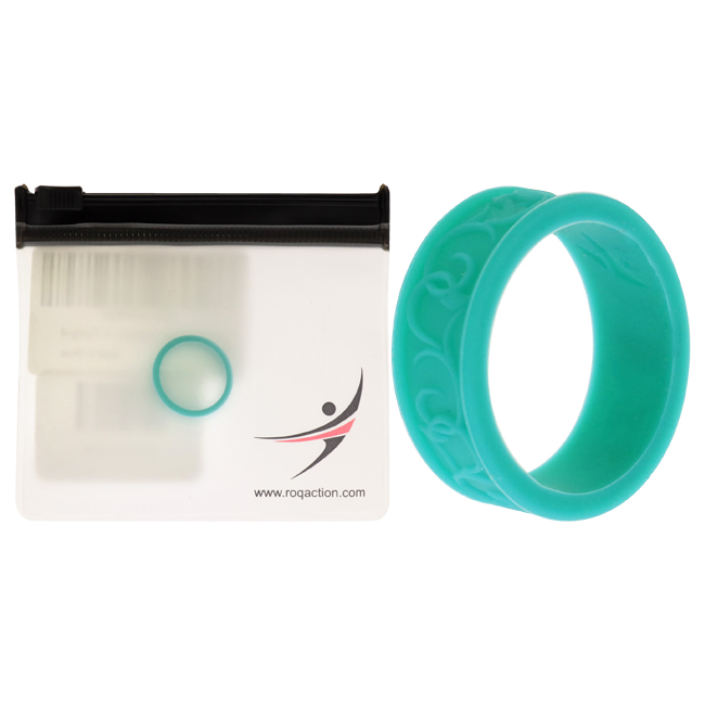 I0117715 Women Silicone Wedding Flower Ring, Turquoise - 4 mm Ring