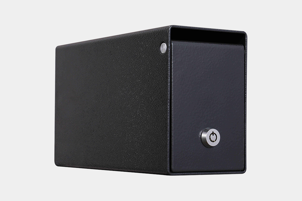 0.12 cu ft. Under Counter Drop Box Security Safe Locker, Black