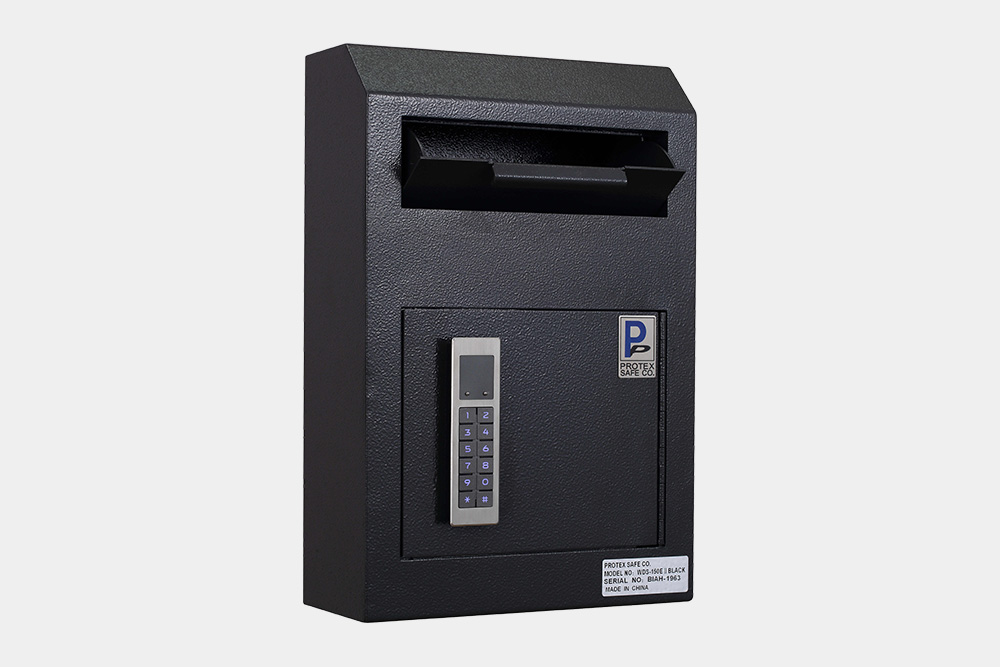 313 cu ft. Wall Mount Drop Box Security Safe Locker with Electronic Lock, Black