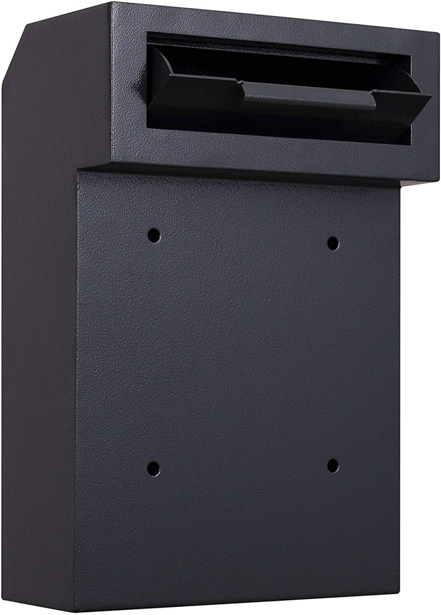 Through-The Door Drop Box Security Safe Locker - Black