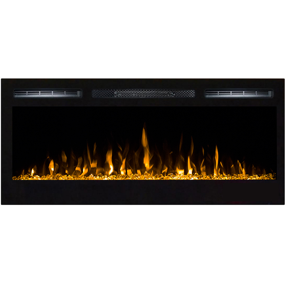 Regal Flame LW2035CC Lexington 35 in. Built-in Ventless Heater Recessed Wall Mounted Electric Fireplace - Crystal