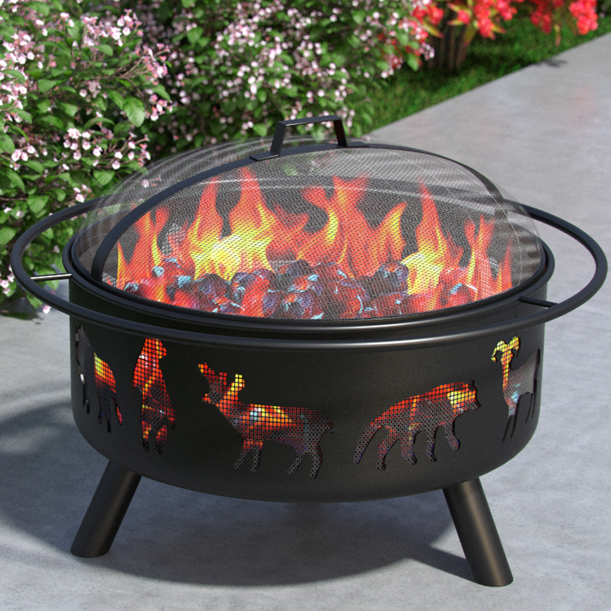 Regal Flame LRFP1023 Wild Life Outdoor Backyard Garden Home Light Fire Pit