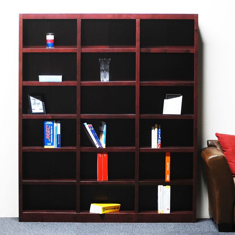 Picture of Concepts in Wood MI7284-C Wall Storage Unit Bookcase - Cherry Finish