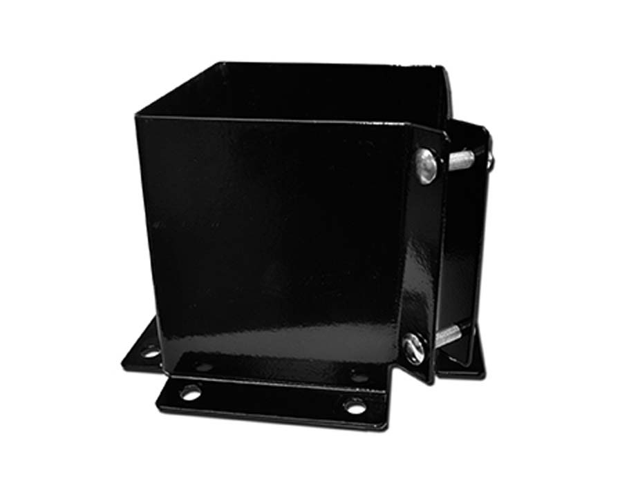 6 x 6 in. Post Base Bolt Spike Head, Black