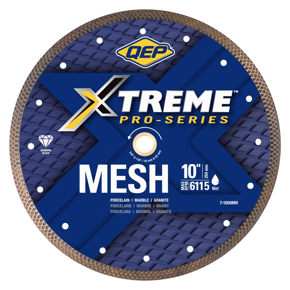 QEP 7-1009MH 10 in. Xtreme Pro Series Mesh Diamond Saw Blade for Wet Cuts
