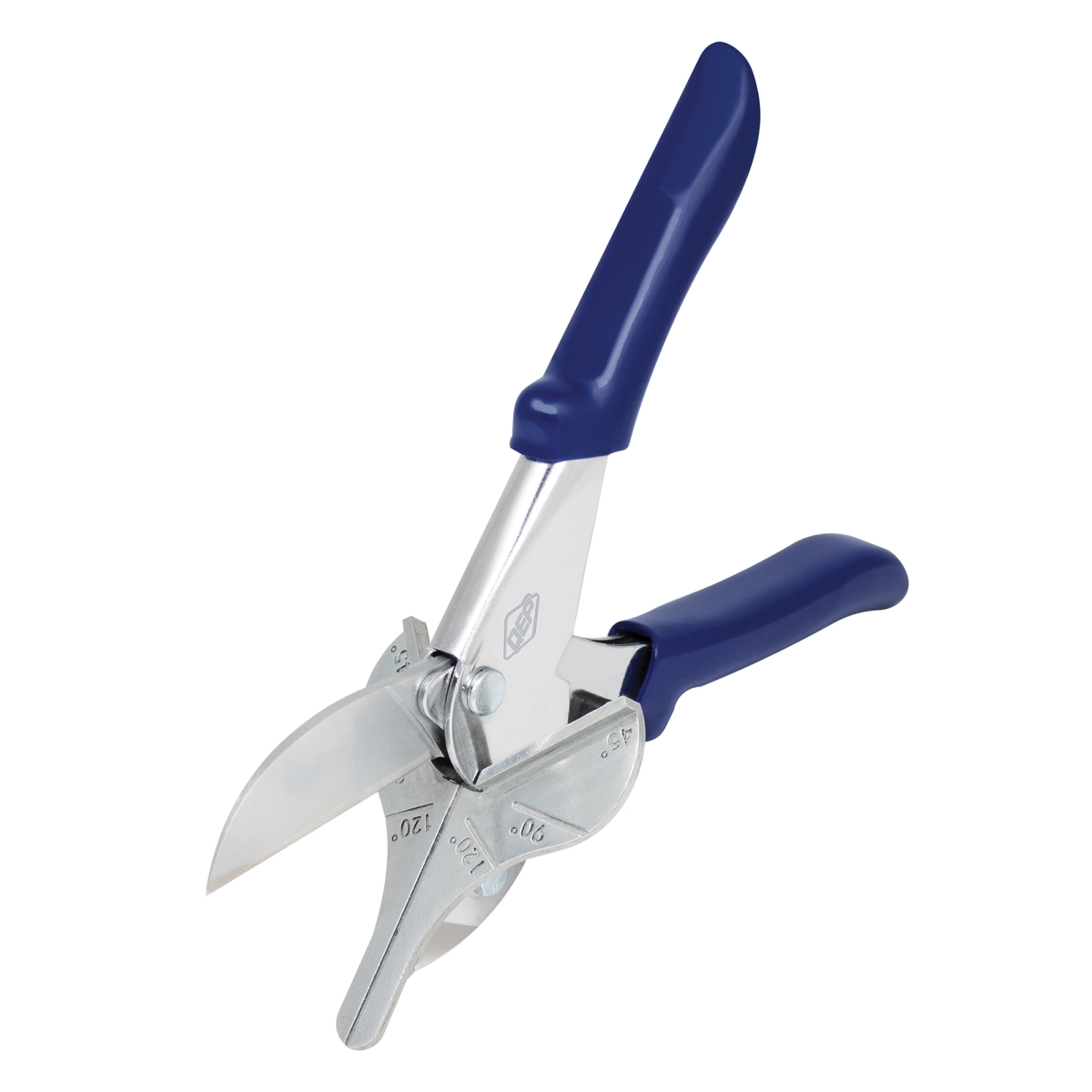 QEP 10711 Multi-Use Trim Shears for Angle Cuts - Blue & Silver