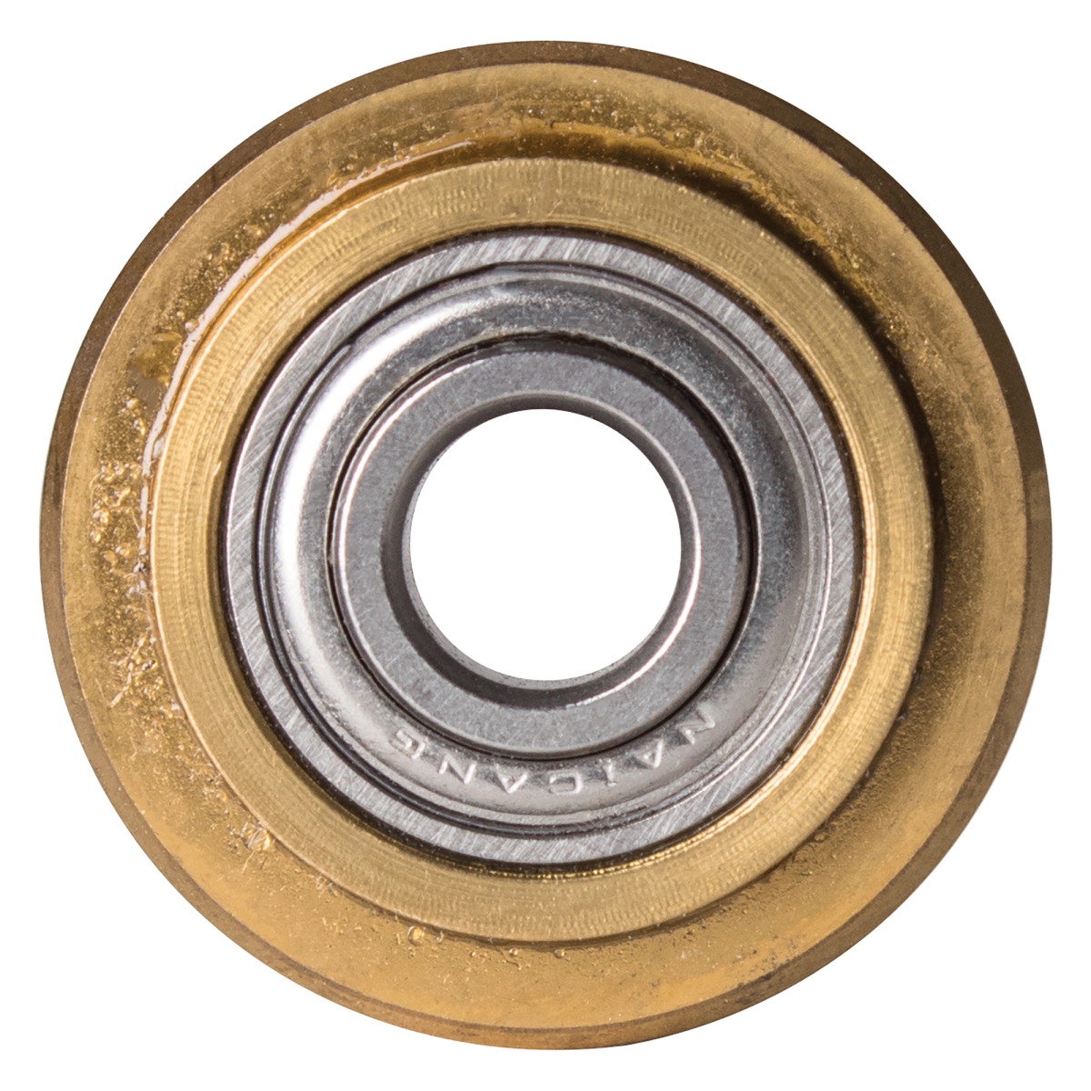 QEP 21178 0.87 in. Titanium Coated Tile Cutter Scoring Wheel with Ball Bearings - Gold & Silver