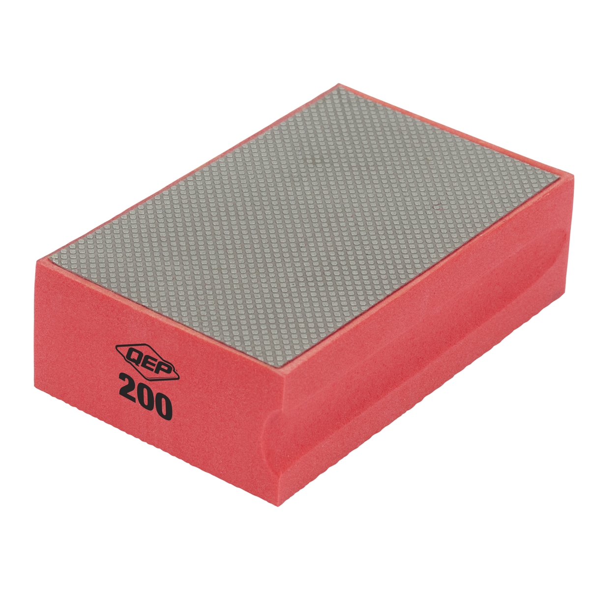 QEP 10048 200-Grit Fine Diamond Sanding Block - Red & Gray