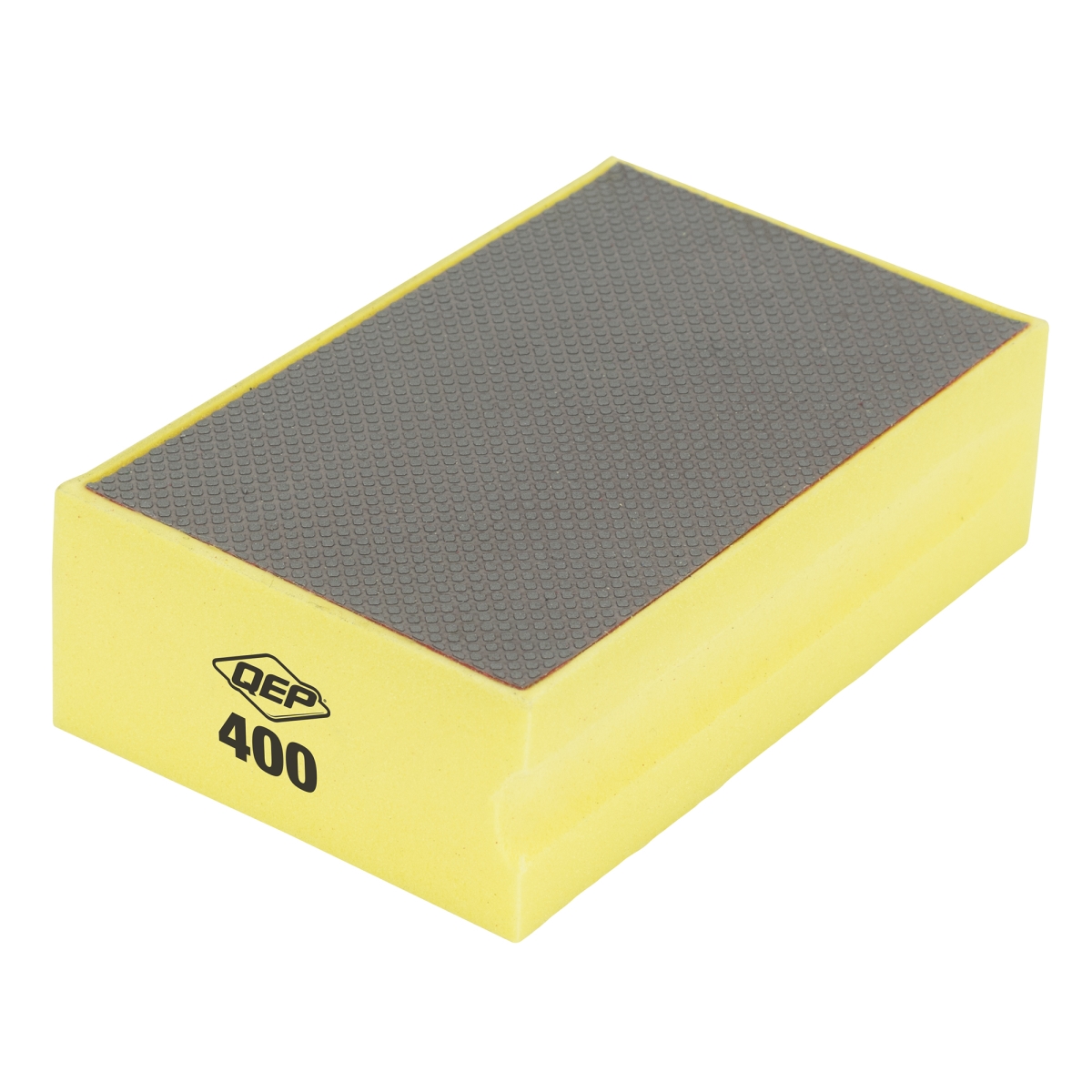 QEP 10049 400-Grit Polishing Diamond Sanding Block - Yellow & Gray