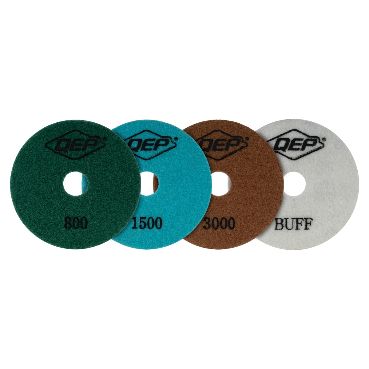 QEP 10157 4 in. Xtreme Dry Polishing Pad Set for Grinders
