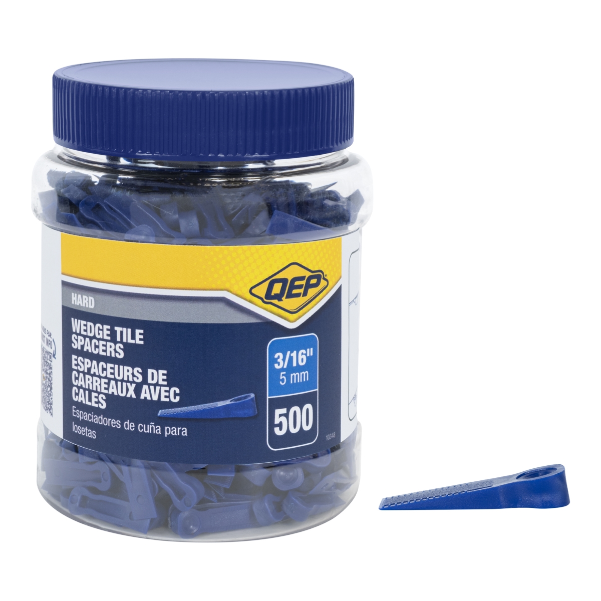 QEP 10348 0.18 in. Hard Wedge Tile Spacers for Wall Tile - Blue - Pack of 500