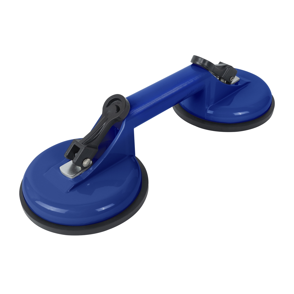 QEP 75003 Double Suction Cup for Non-porous Large Tile - 88 lbs Lift Capacity - Blue & Black