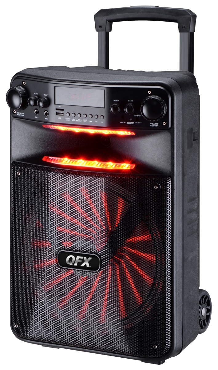 PBX-1210 12 in. Smart App Controlled Party Speaker with New Light Effects -  QFX