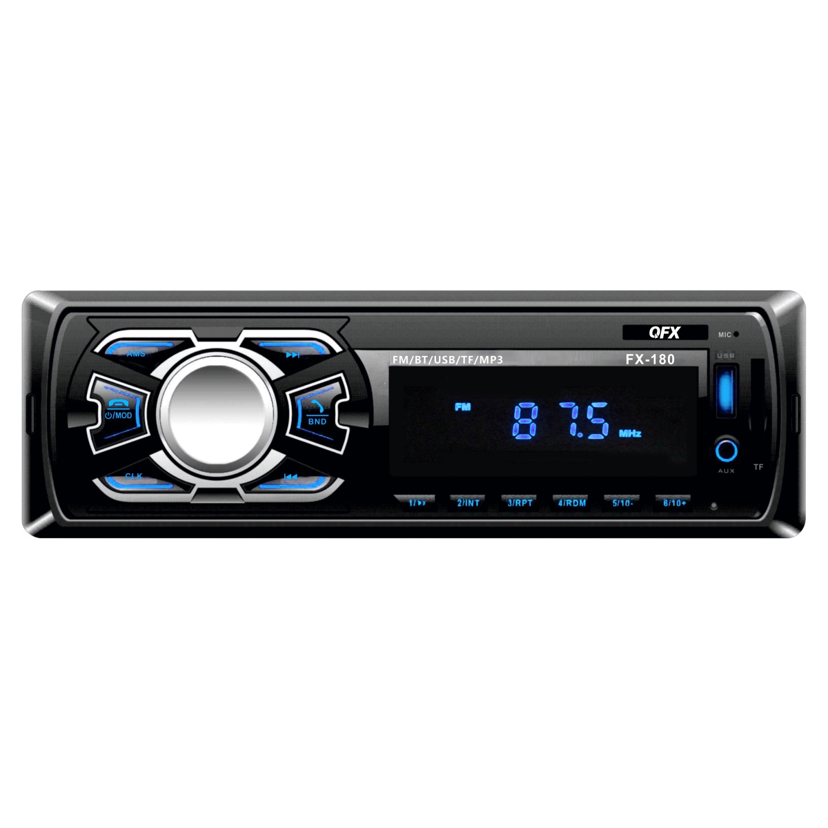 Picture of QFX FX-180 200W Bluetooth Car Stereo FM Radio & MP3 Player&#44; Black