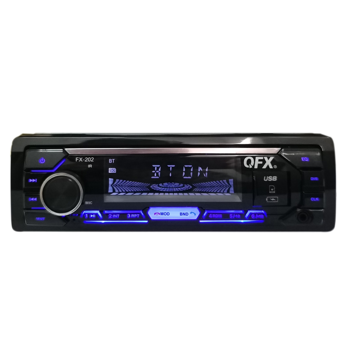 Picture of QFX FX-202 4 x 6W Bluetooth Car Stereo AM-FM Radio & MP3 Player&#44; Black