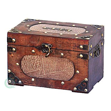 Picture of Quickway Imports QI003015NEW Antique Wooden Recipe Card Box