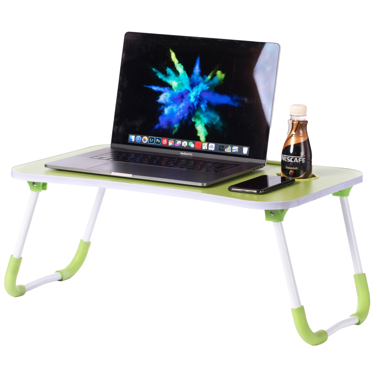 Picture of Basicwise QI003987.GN 10.75 x 15.5 x 23.5 in. Bed Tray Laptop Foldable Kids Lap Desk Homework Table&#44; Green