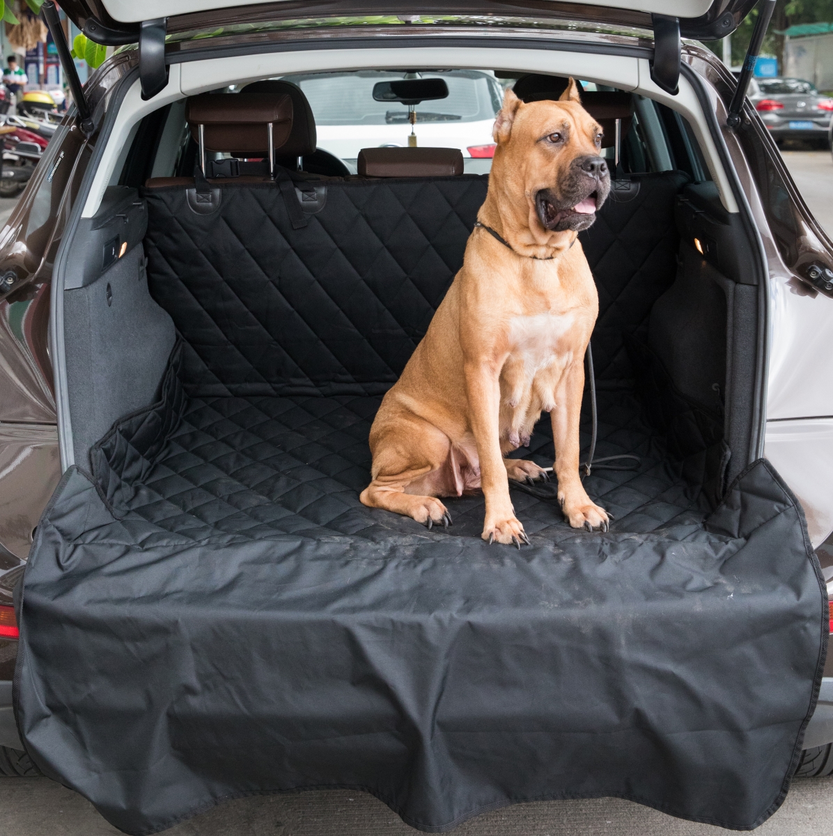 Picture of PawsMark QI003593 80.75 x 52 in. Waterproof Non-Slip Washable Material SUV Pet Cargo Liner Trunk Cover