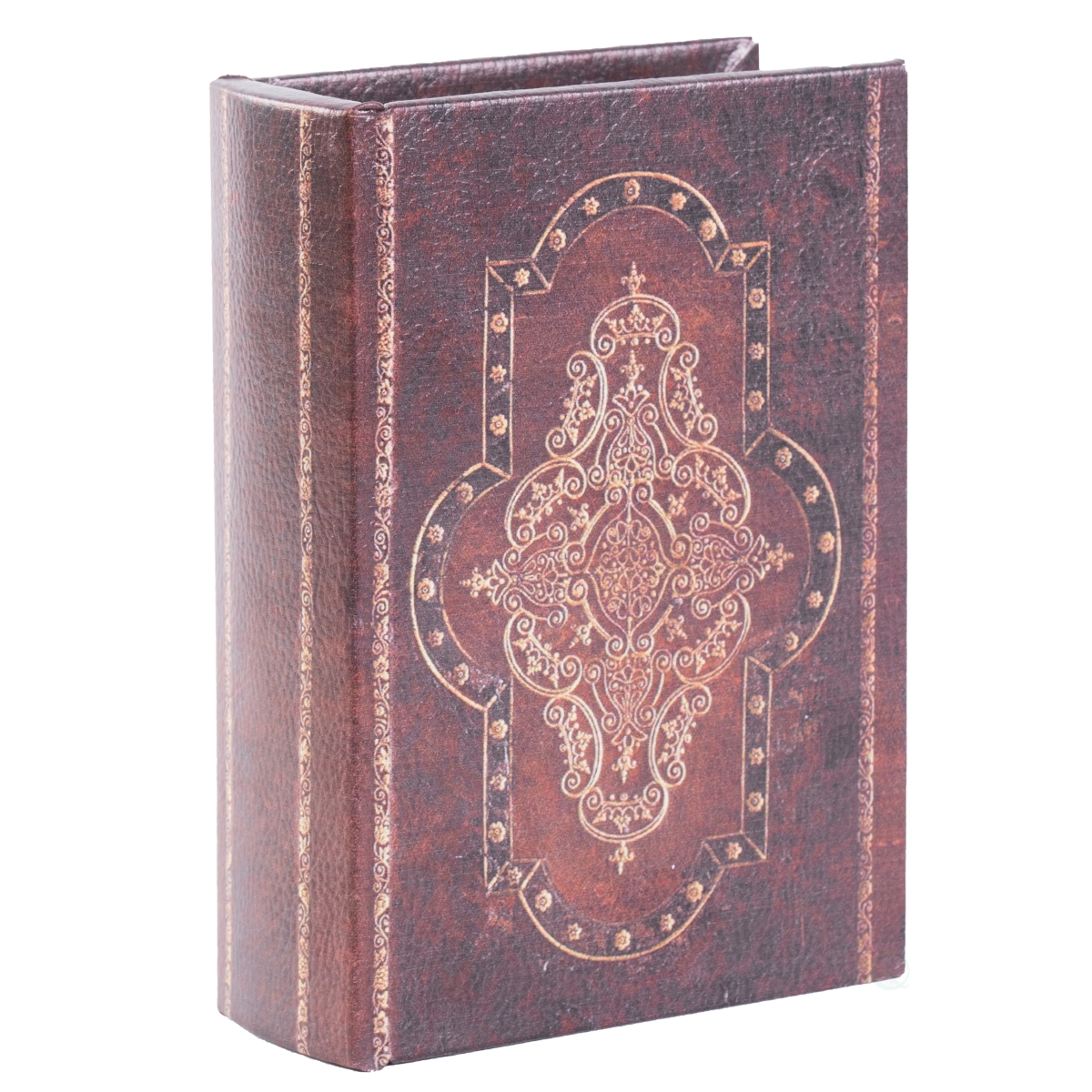 Decorative Vintage Book Trinket Box - Brown - 4.5 x 6.5 x 1.8 in. - Rustic Style