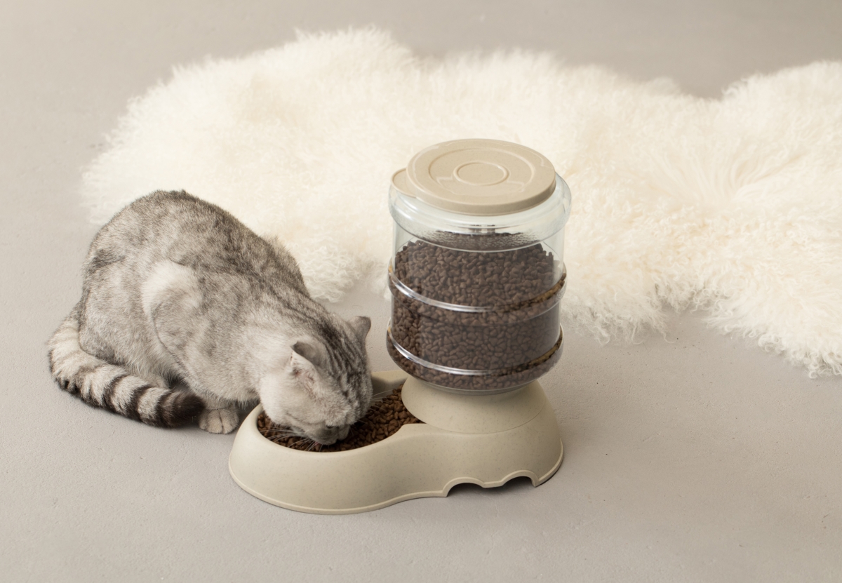 Picture of PawsMark QI003699.P 12 x 7 x 12.5 in. Automatic Self Dispensing Gravity Pet Feeder & Waterer for Cats & Dogs