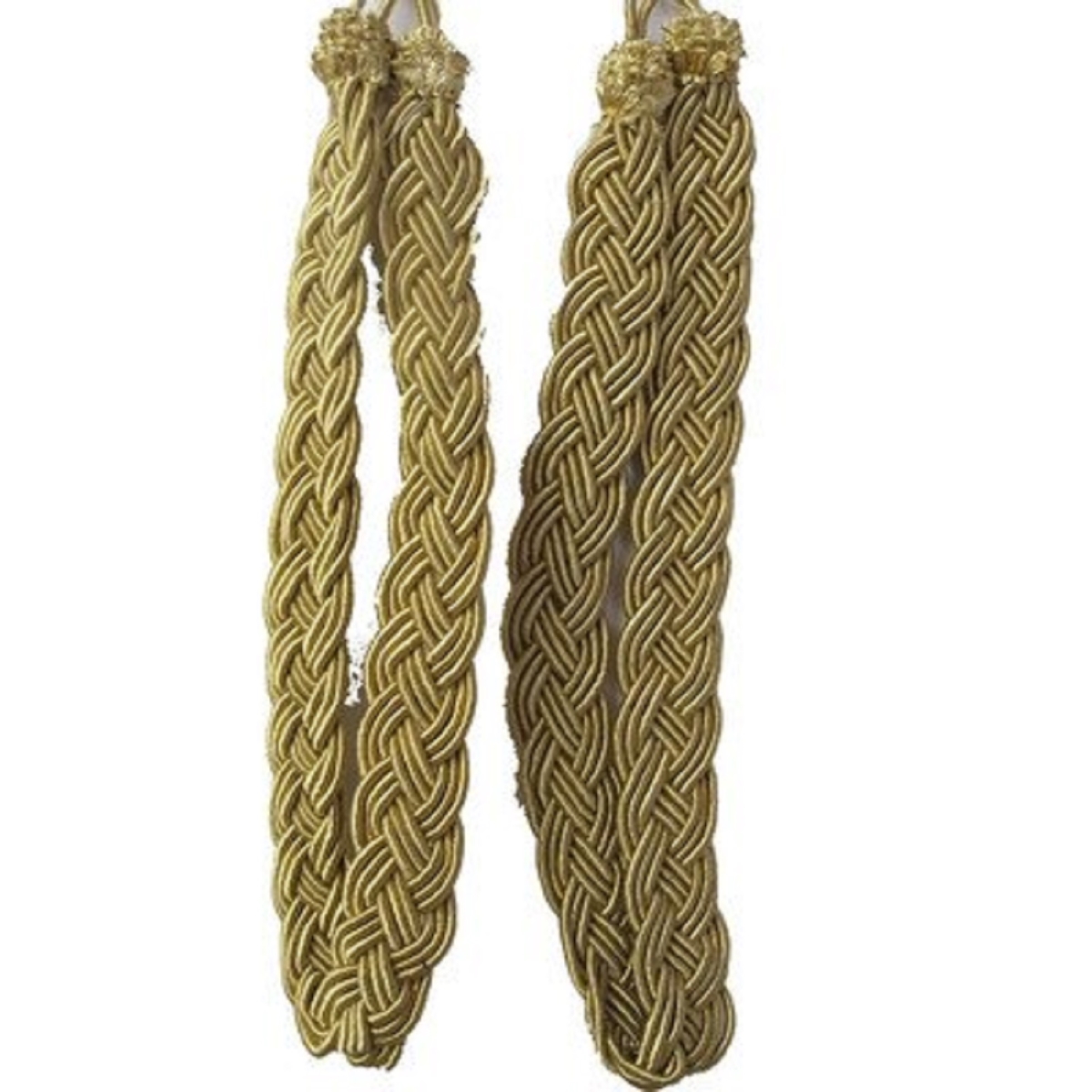 Picture of Vintiquewise QI003210 18 in. Rope Curtain Tie Backs, Gold - 1 Pair