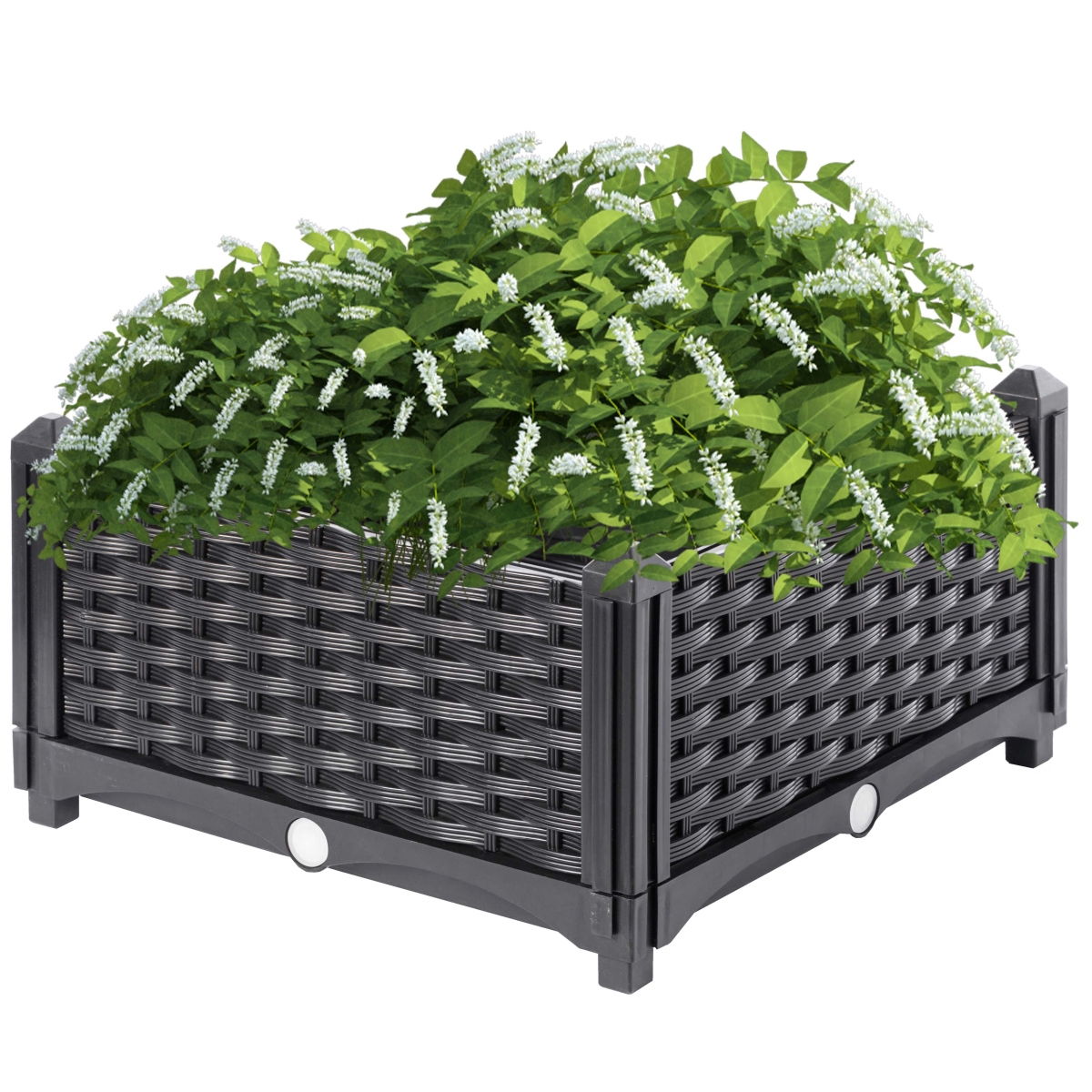 9.25 x 15.75 x 15.75 in. Raised Garden Screwless Planter Bed, Brown