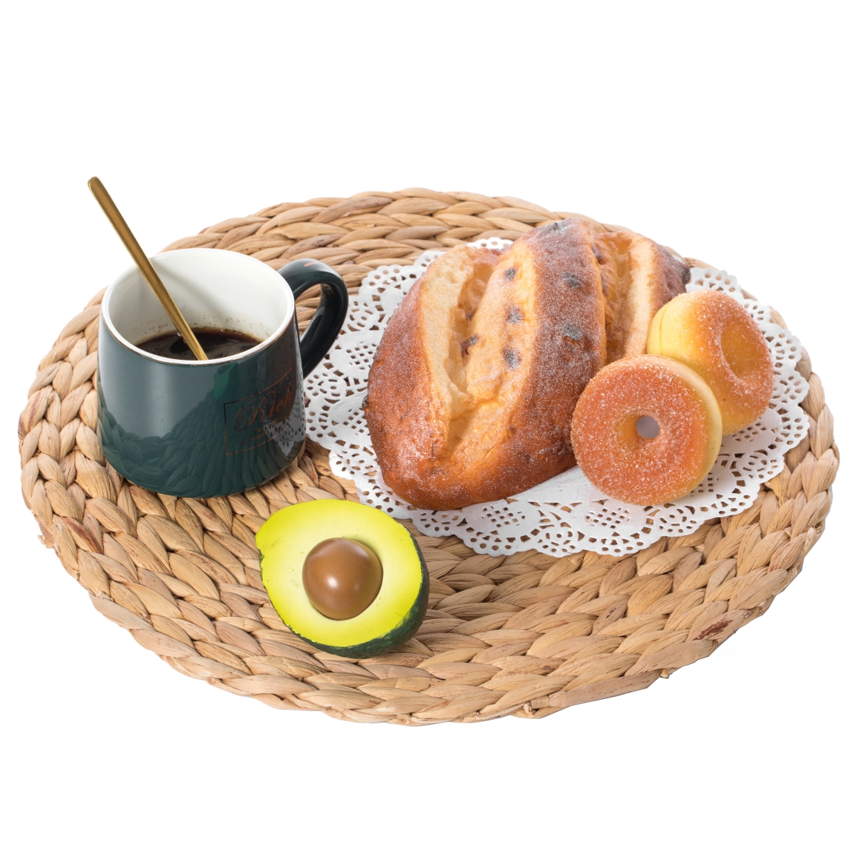 Picture of Vintiquewise QI003915-15 0.5 x 14.5 x 14.5 in. Decorative Weave Water Hyacinth Round Mat Charger Plates for Dining Table, Brown