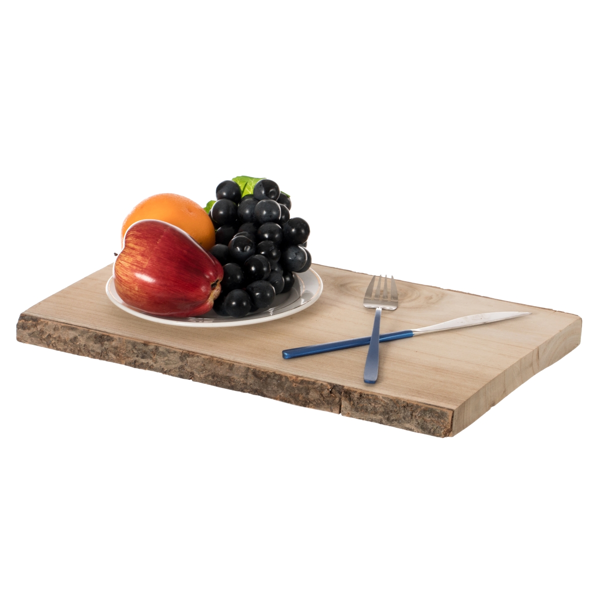Picture of Vintiquewise QI004047-16 16 in. Rustic Natural Tree Log Wooden Rectangular Shape Serving Tray Cutting Board