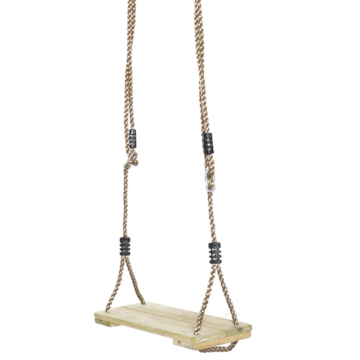 Outdoor Wooden Tree Swing with Hanging Ropes, Natural