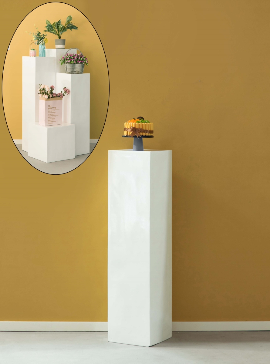 QI003858-47 Display Cube Decorative Pillar Column Flower Stand Wedding Pedestal - 12' W x 47.2' H
